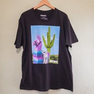 Fortnight Short Sleeve Graphic T-Shirt Black Mens Size XL 100% Cotton